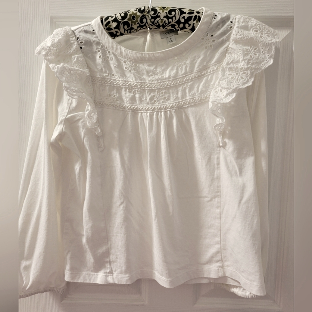 Jcrew White Eyelet Women's Top Sz S